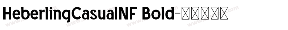 HeberlingCasualNF Bold字体转换